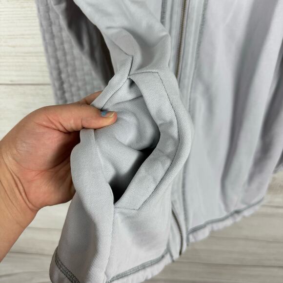 Carbon 2 Cobalt Men's Light Gray Textured Sleeve Zip Up Jacket Size XL - Picture 5 of 7